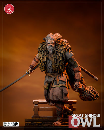 Great Shinobi Owl Statue 3D-Printed Kit