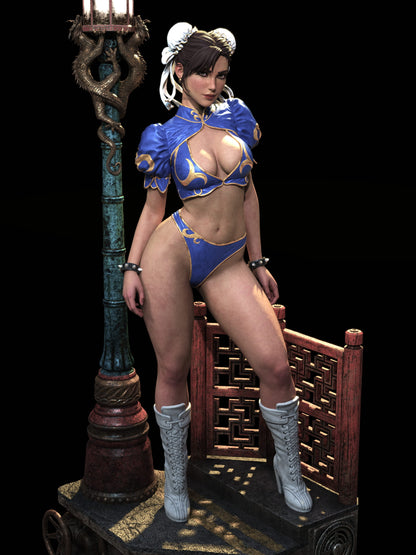 Chun-Li Statue 3D-Printed Kit