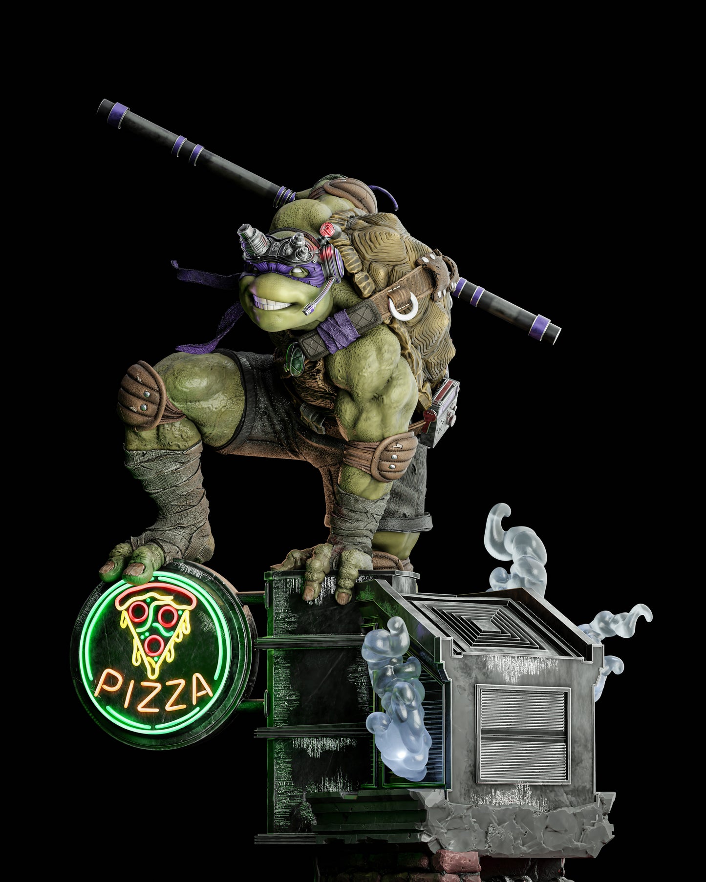 Donatello TMNT Statue 3D-Printed Kit
