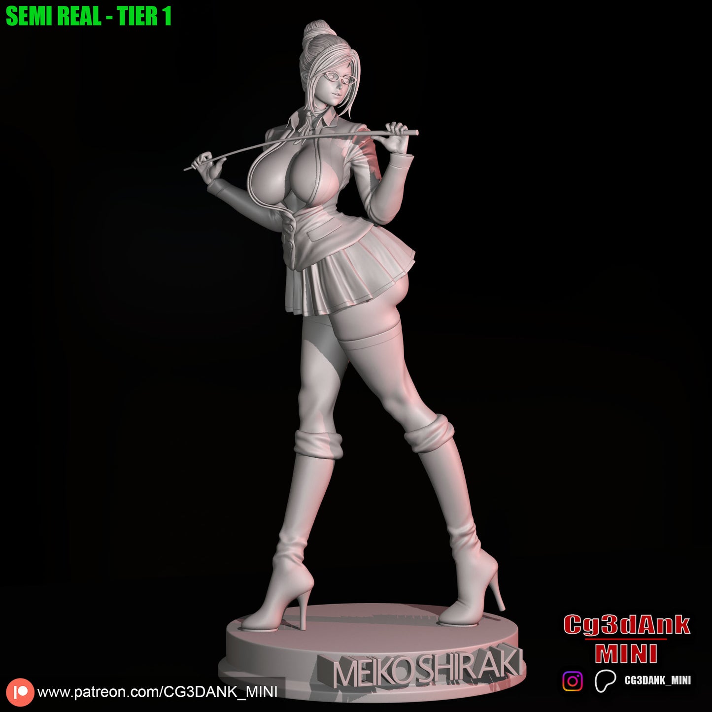 Meiko Shiraki Statue 3D-Printed Kit