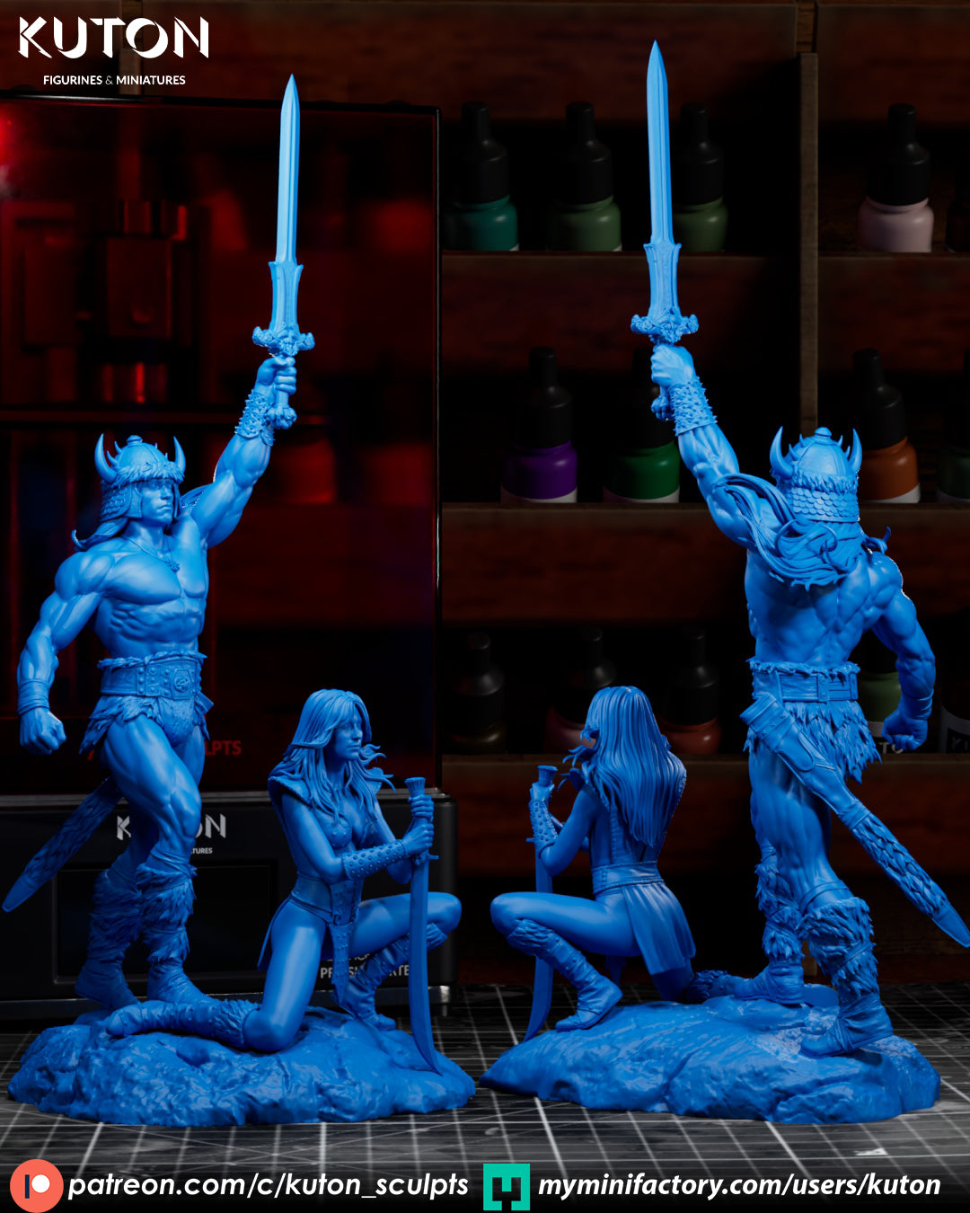 Conan X Valeria Statue 3D-Printed Kit