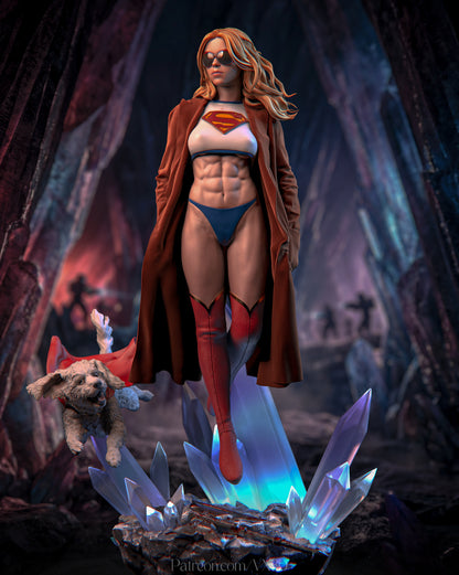 Supergirl Statue 3D-Printed Kit