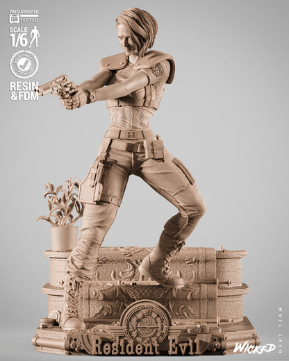 Jill Valentine Statue 3D-Printed Kit