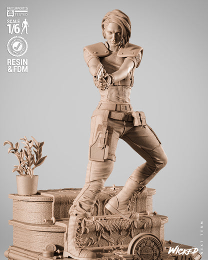 Jill Valentine Statue 3D-Printed Kit