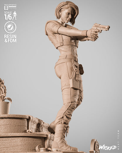 Jill Valentine Statue 3D-Printed Kit