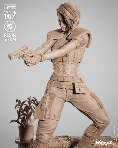 Jill Valentine Statue 3D-Printed Kit