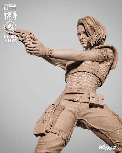 Jill Valentine Statue 3D-Printed Kit