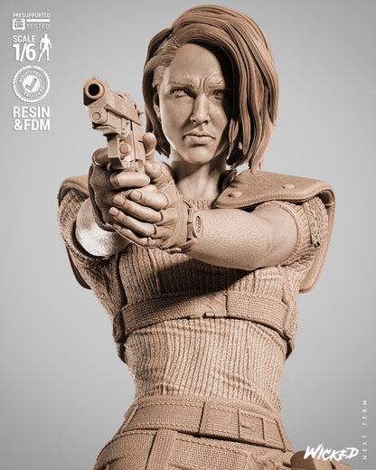 Jill Valentine Statue 3D-Printed Kit