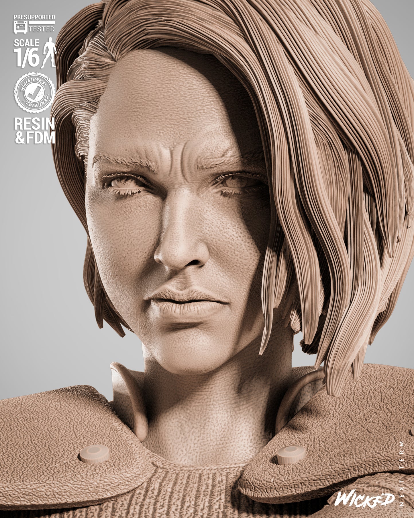 Jill Valentine Statue 3D-Printed Kit