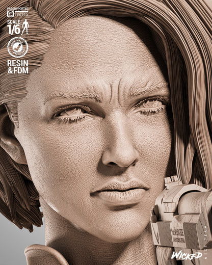 Jill Valentine Statue 3D-Printed Kit