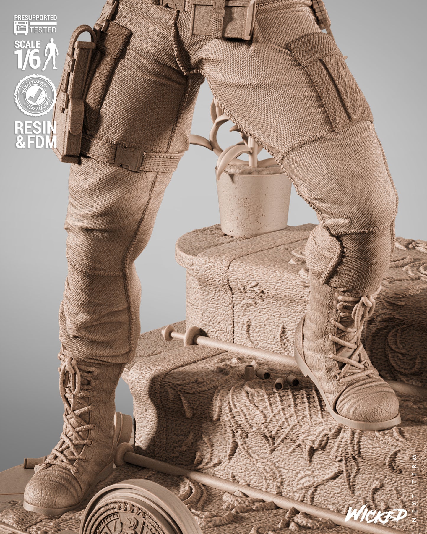 Jill Valentine Statue 3D-Printed Kit