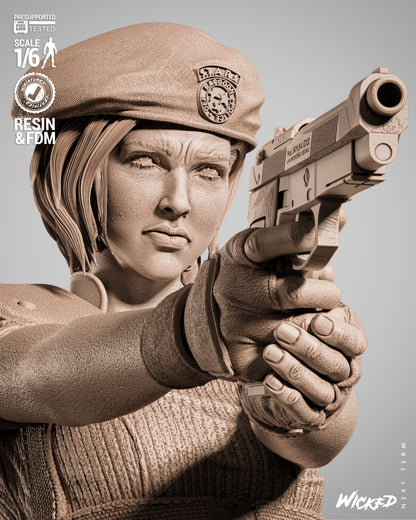 Jill Valentine Statue 3D-Printed Kit