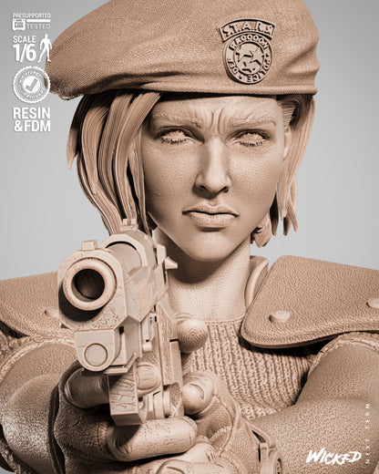Jill Valentine Statue 3D-Printed Kit