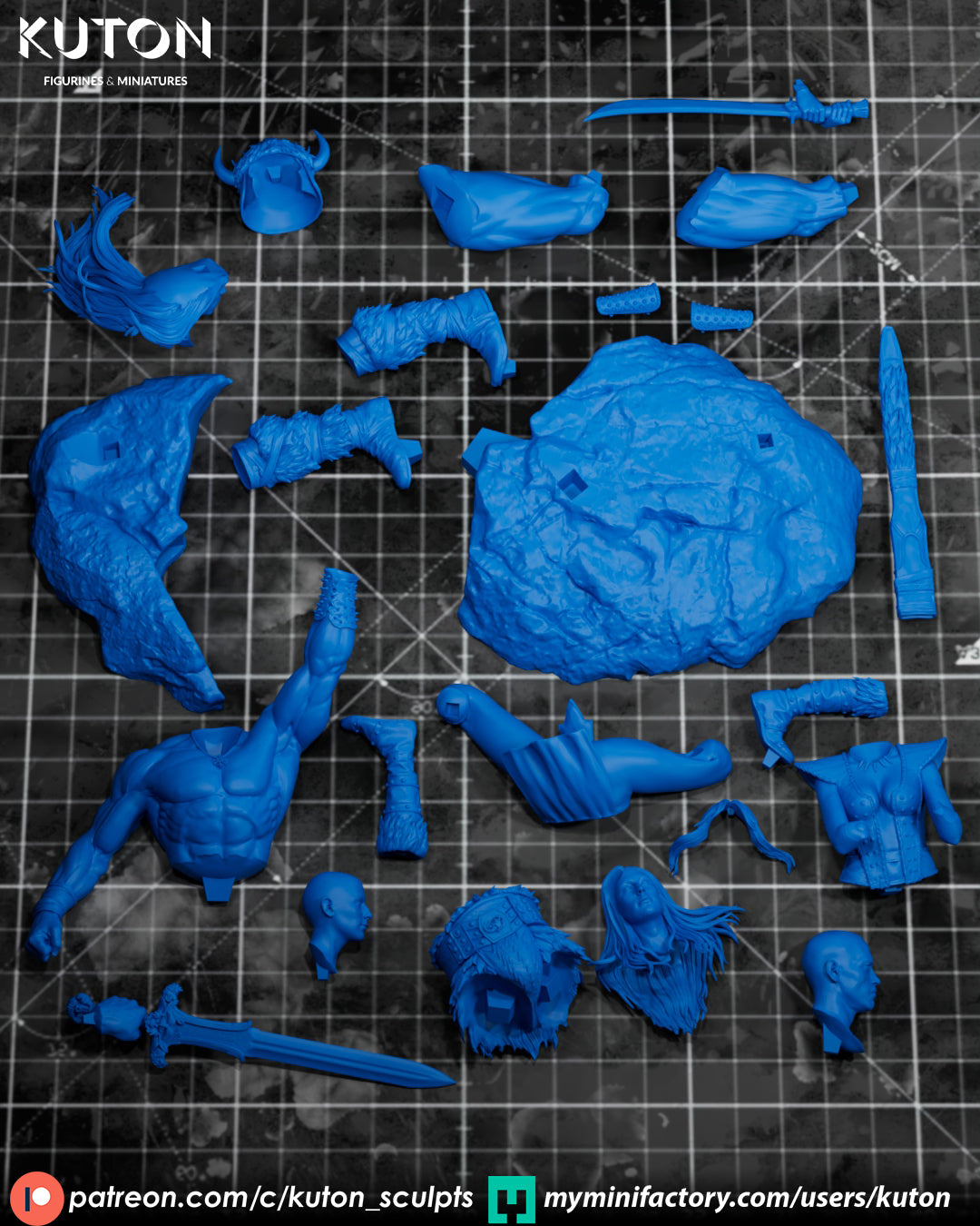 Conan X Valeria Statue 3D-Printed Kit