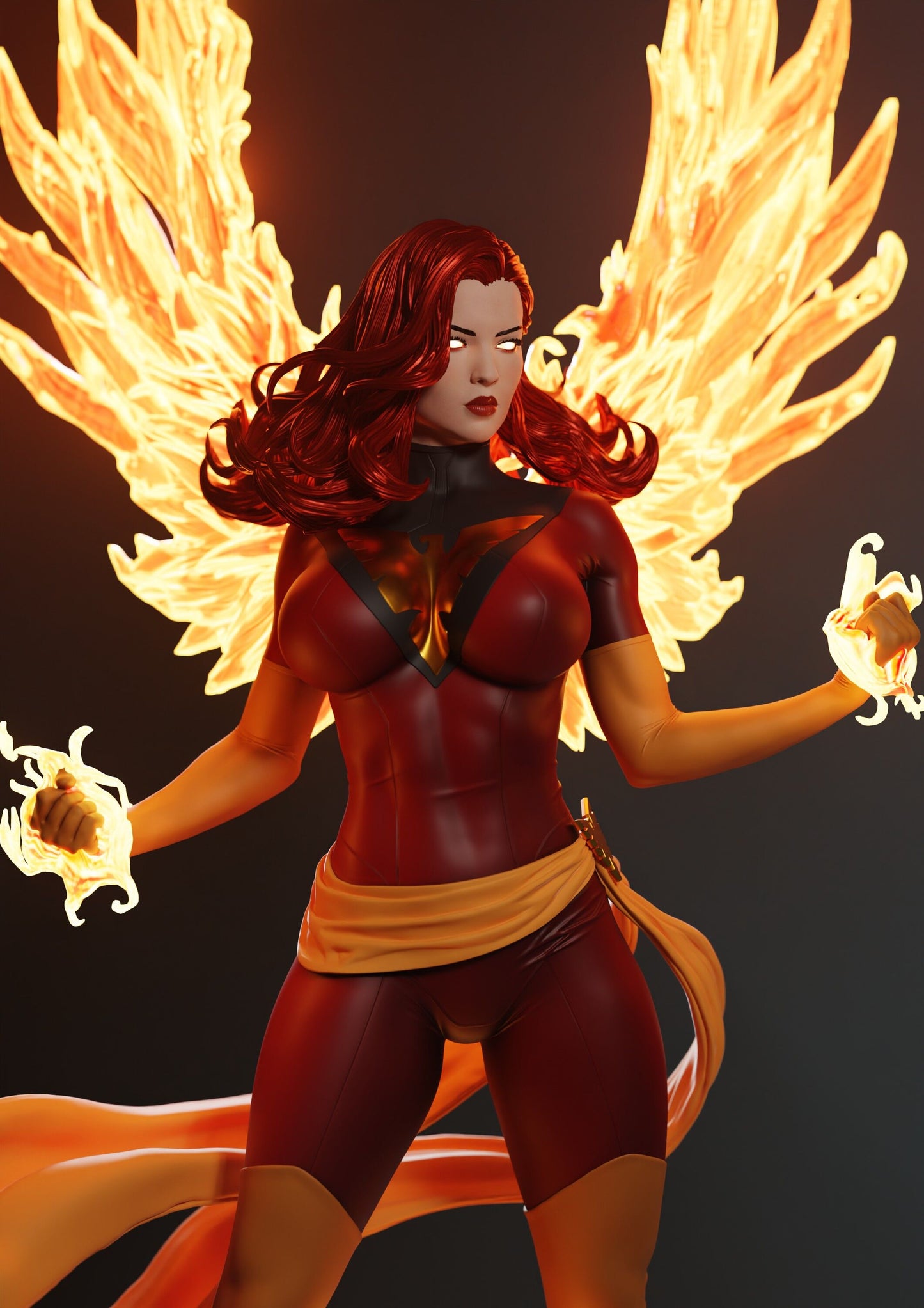 Dark Phoenix Statue 3D-Printed Kit