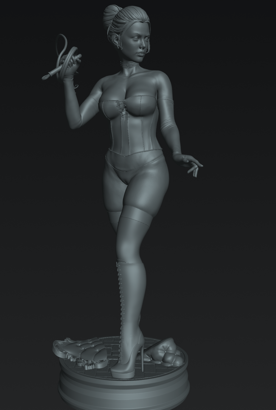 Black Queen Statue 3D-Printed Kit