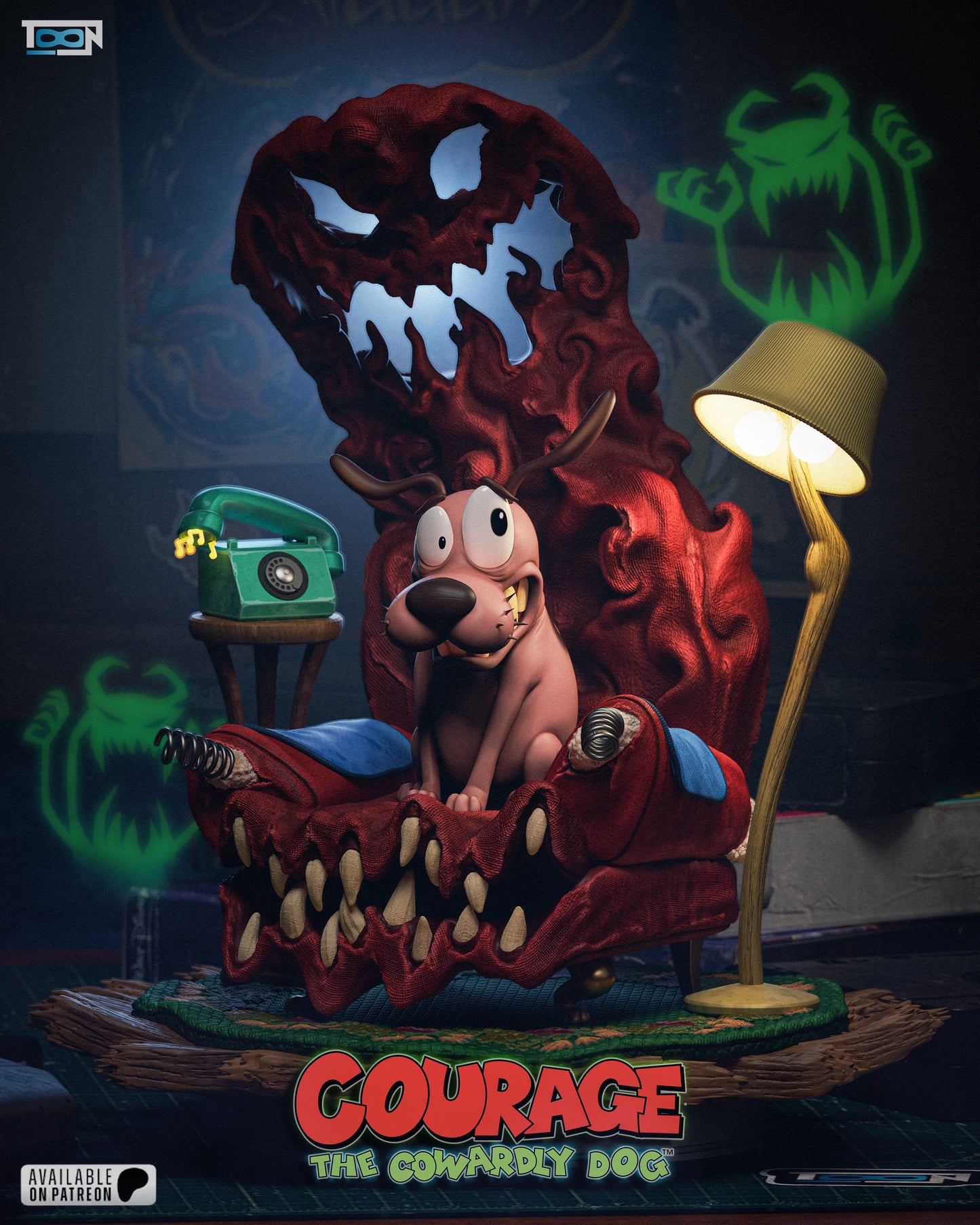 Courage The Cowardly Dog Statue