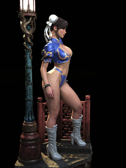 Chun-Li Statue 3D-Printed Kit