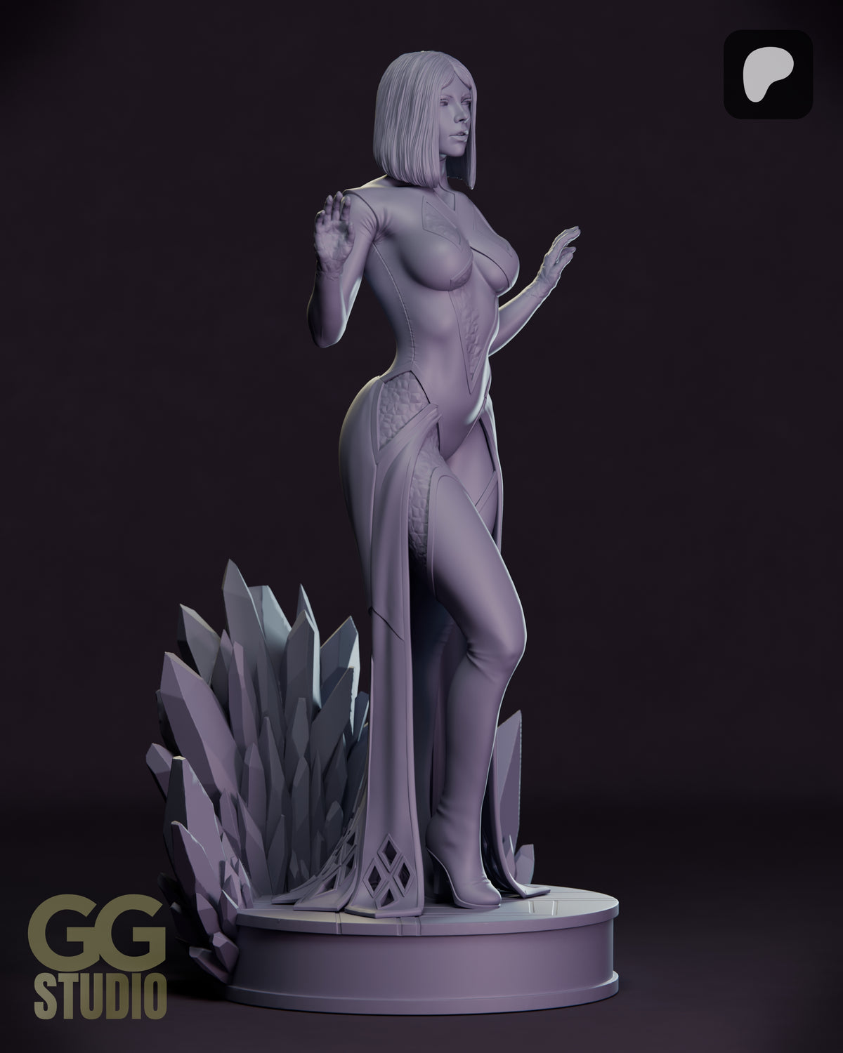 Emma Frost Hellfire Gala Statue 3D-Printed Kit