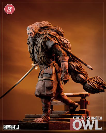 Great Shinobi Owl Statue 3D-Printed Kit