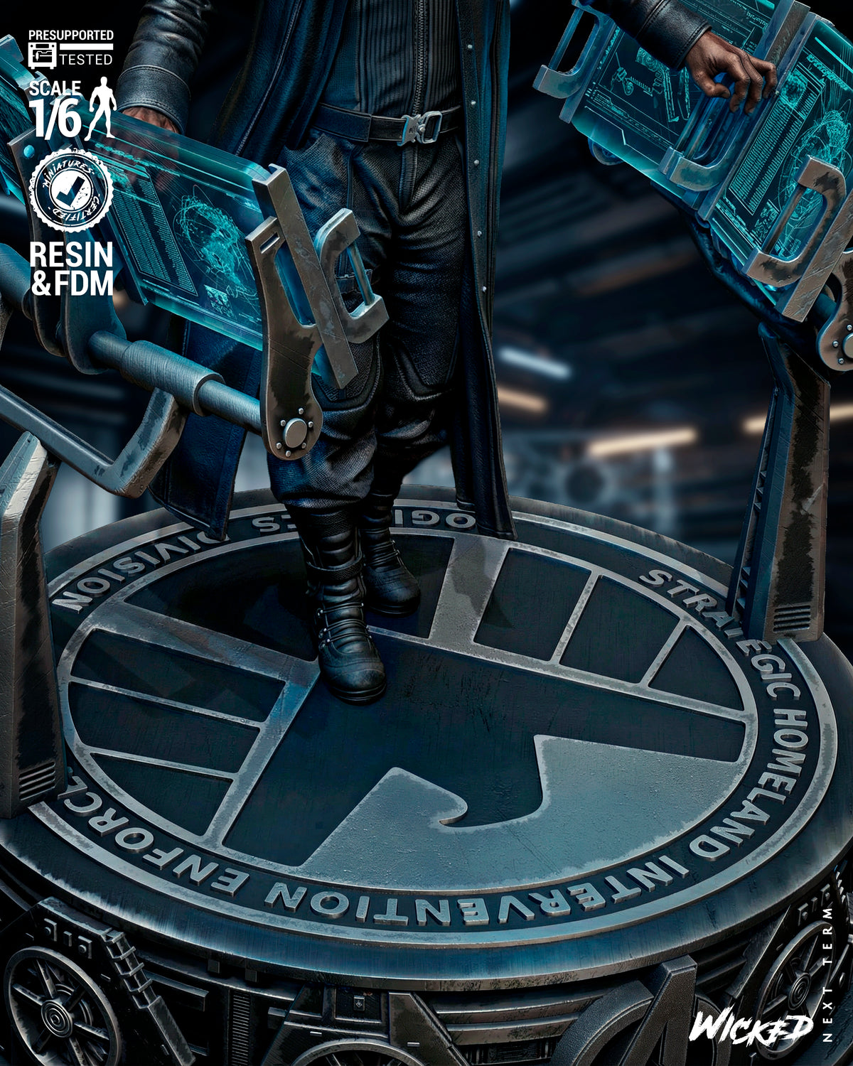 Nick Fury Statue 3D-Printed Kit