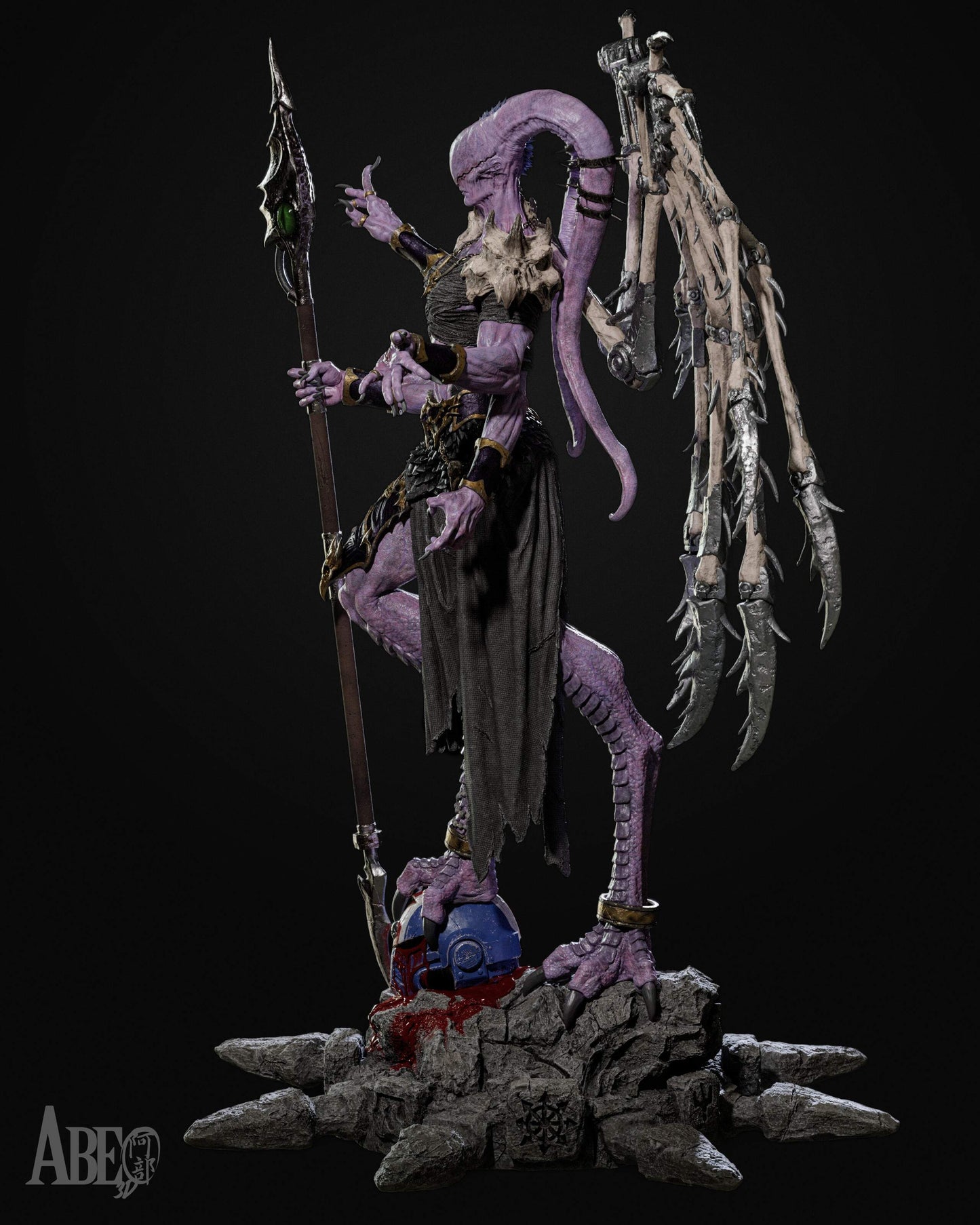 Ninefold Sorcerer Statue 3D-Printed Kit