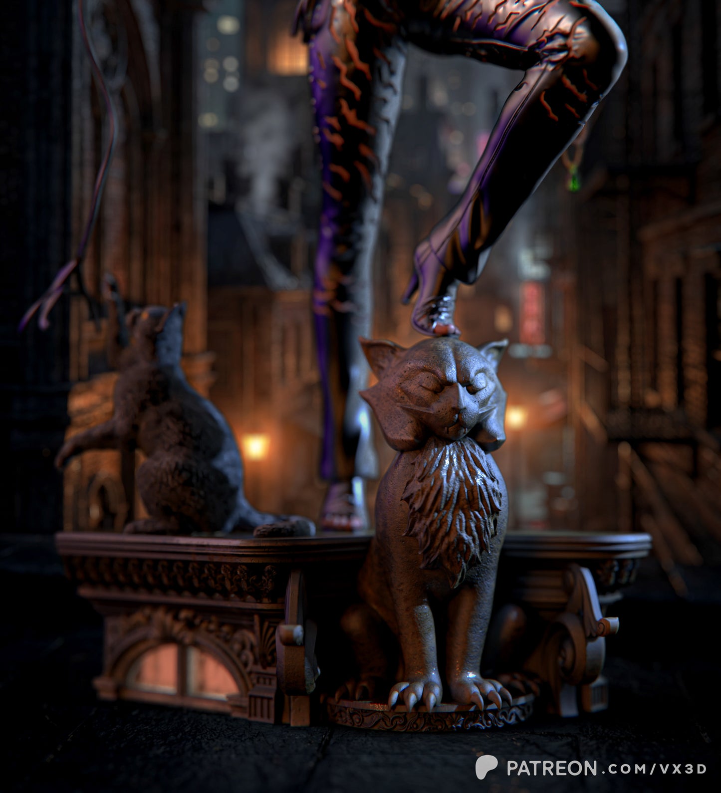 Catwoman Statue 3D-Printed Kit