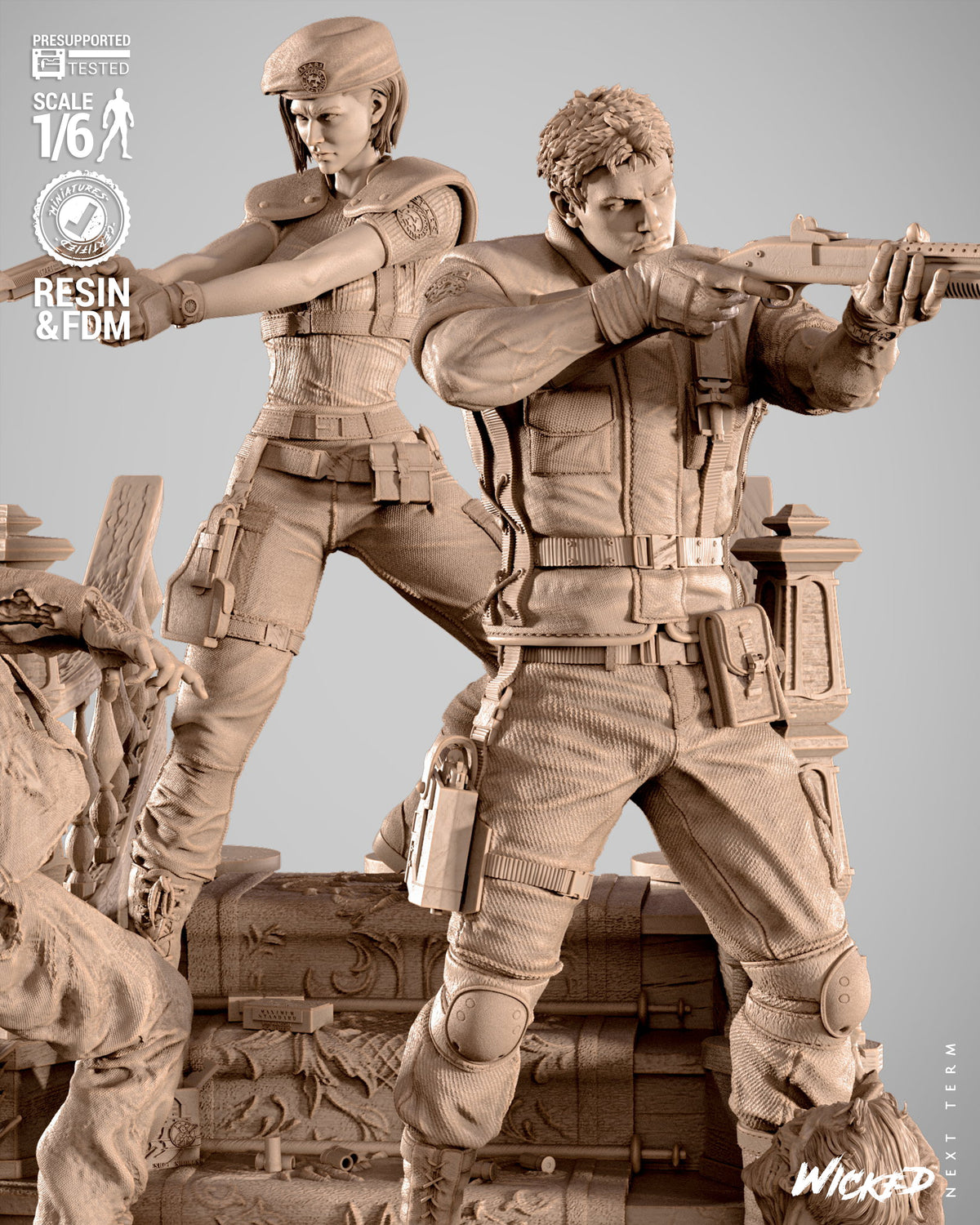Resident Evil Diorama 3D-Printed Kit