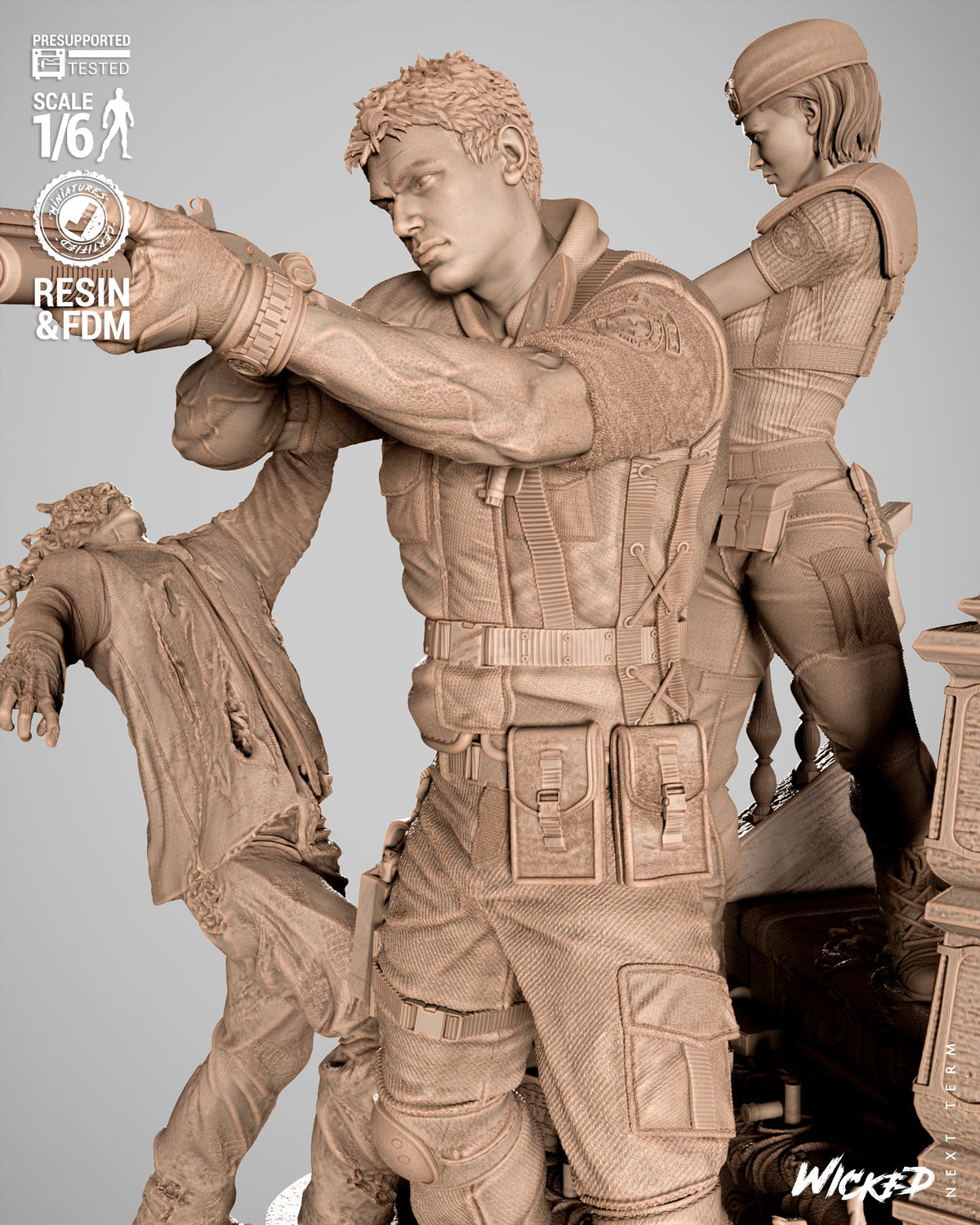 Resident Evil Diorama 3D-Printed Kit
