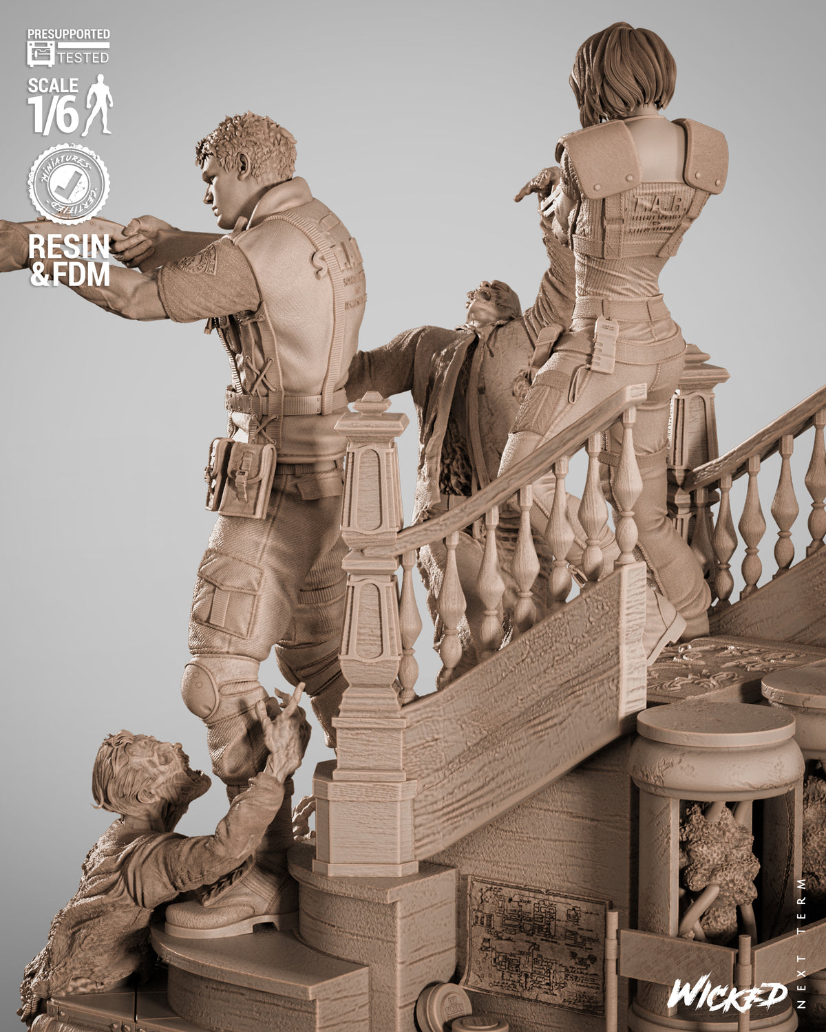 Resident Evil Diorama 3D-Printed Kit