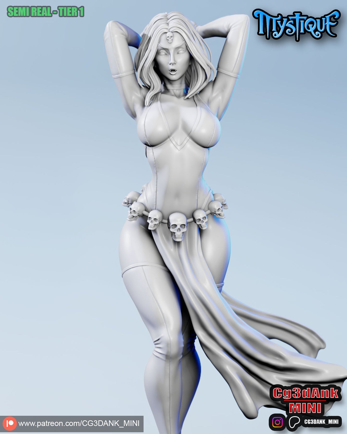 Mystique Statue 3D-Printed Kit