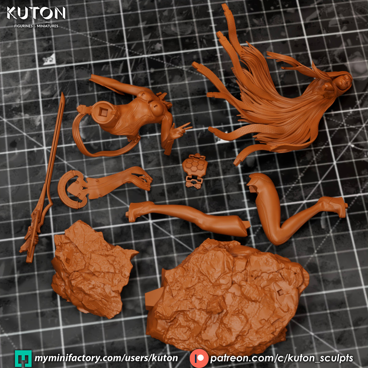 Raven Statue 3D-Printed Kit
