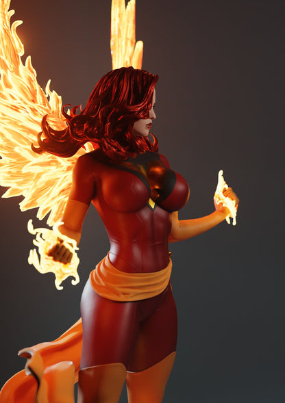 Dark Phoenix Statue 3D-Printed Kit