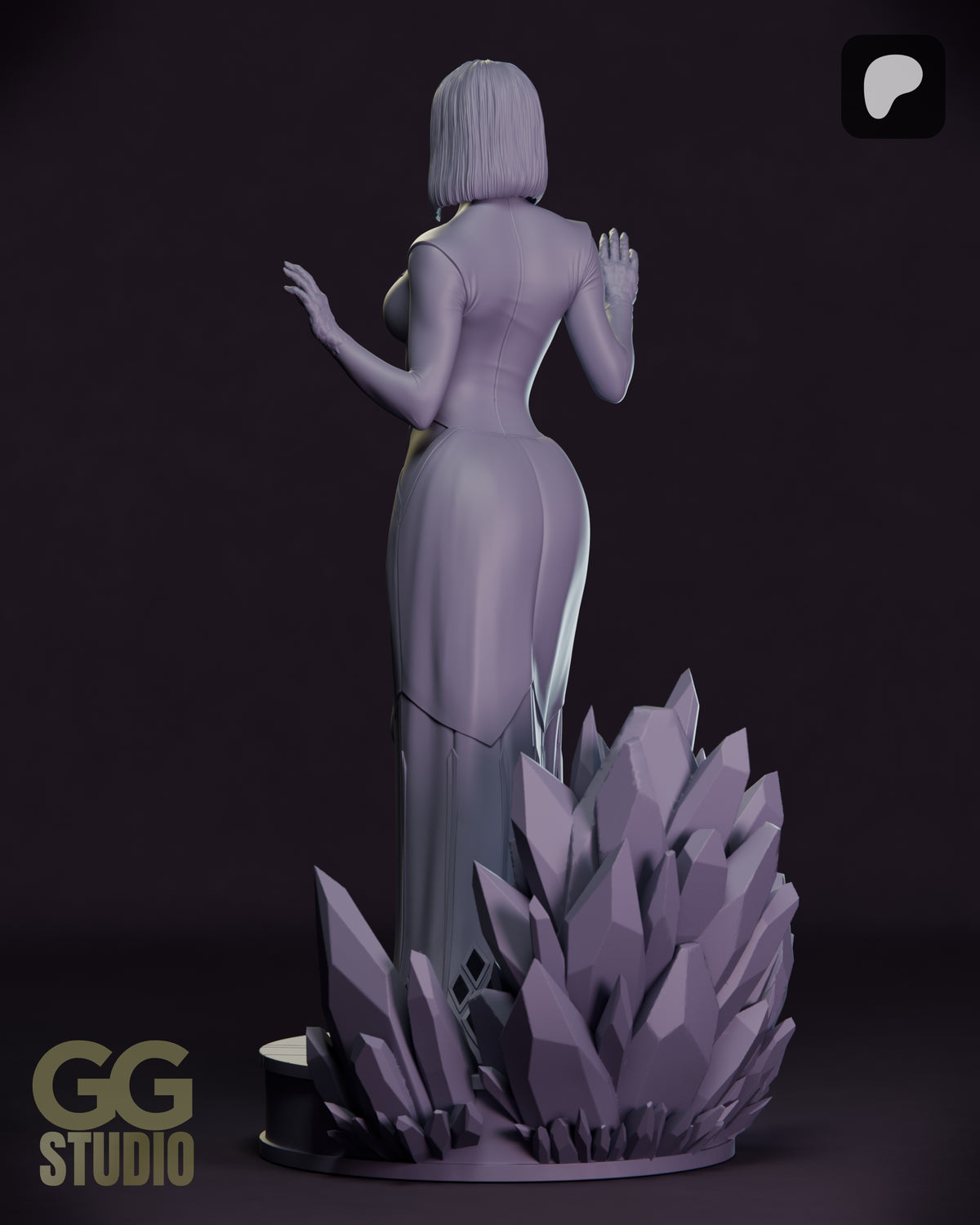 Emma Frost Hellfire Gala Statue 3D-Printed Kit