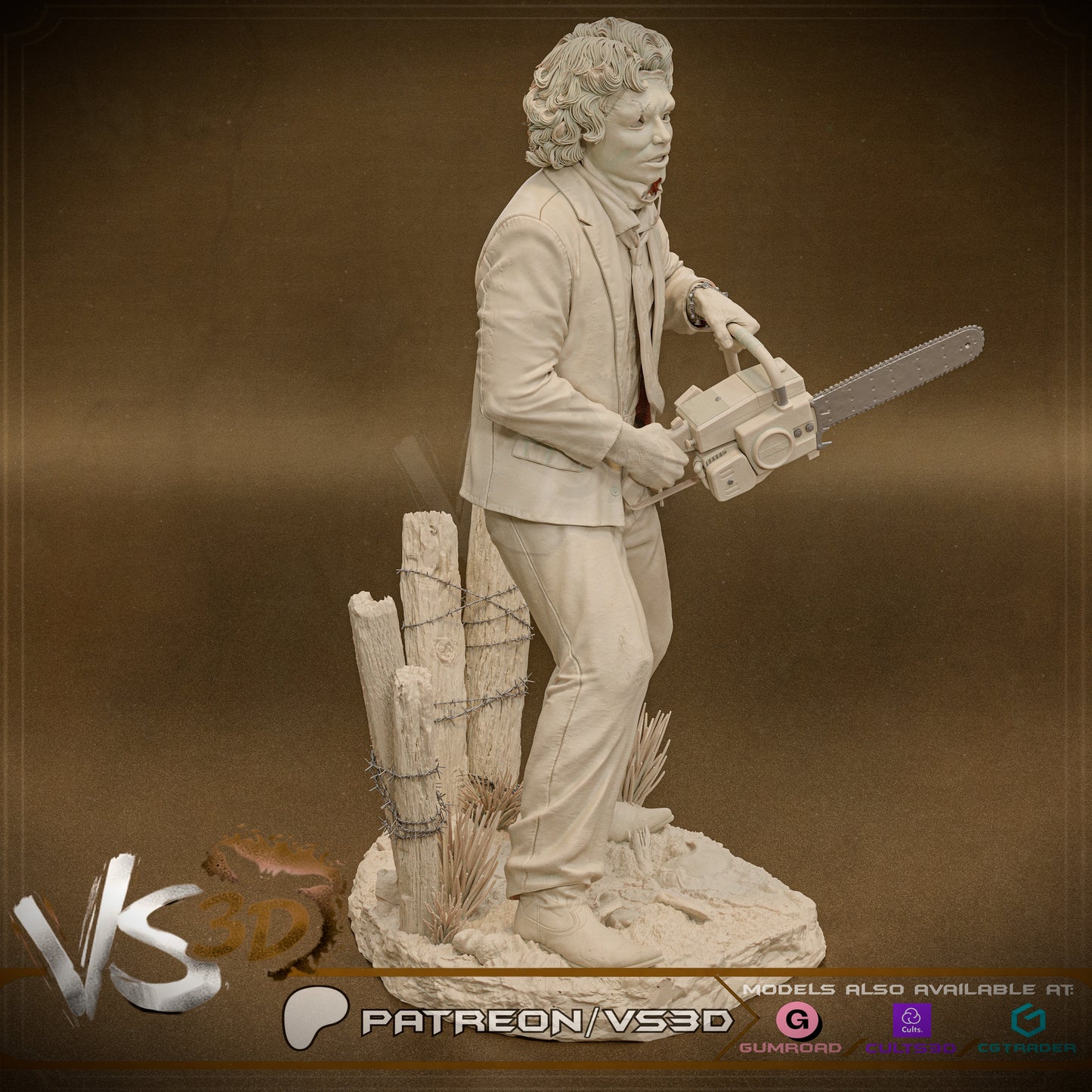 Leatherface Statue 3D-Printed Kit