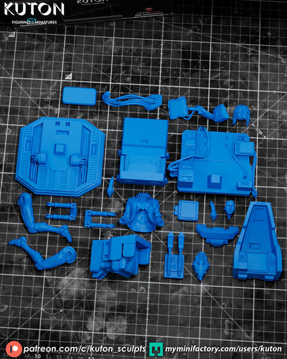 Ghost In The Shell Statue 3D-Printed Kit
