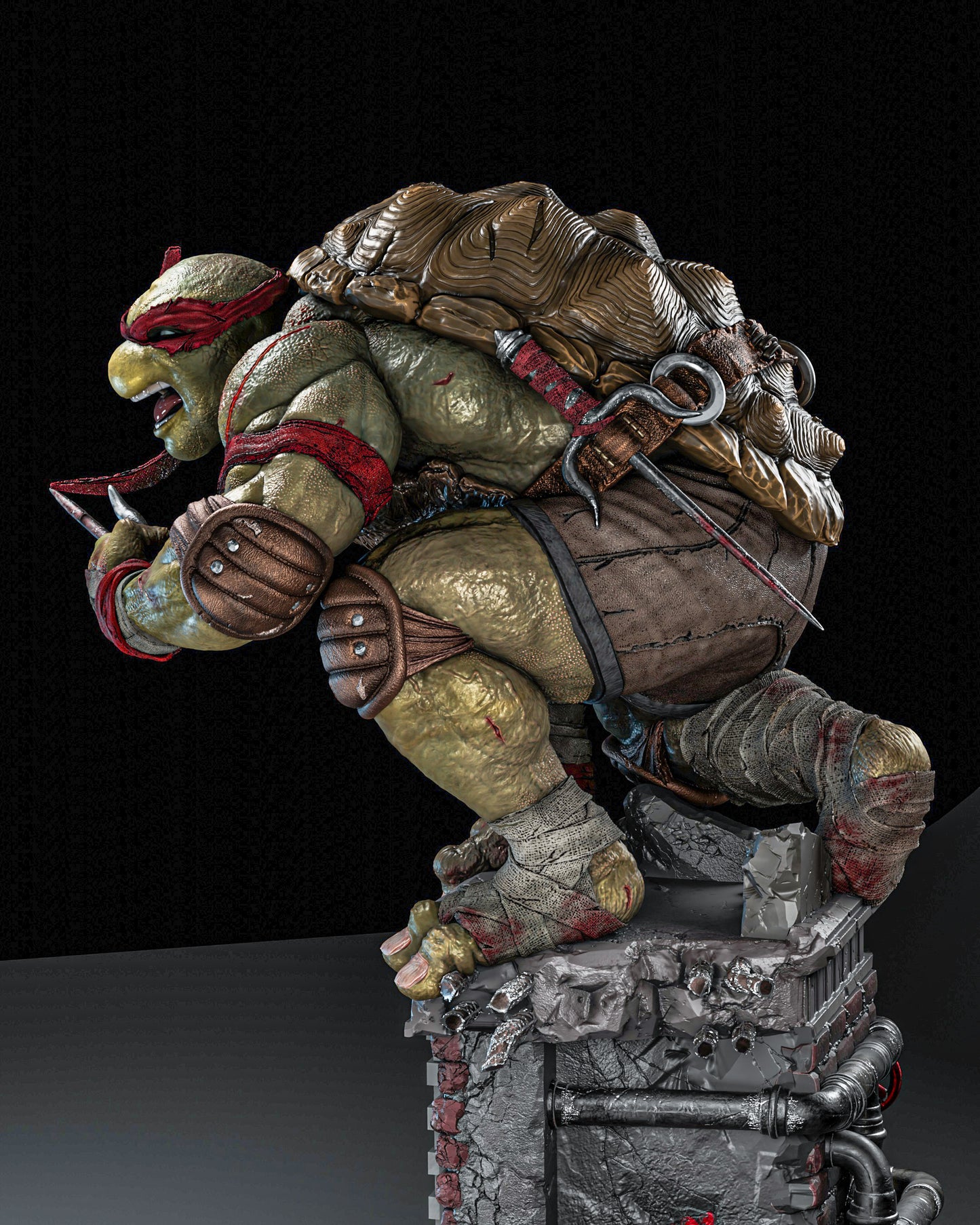 Raphael TMNT Statue 3D-Printed Kit