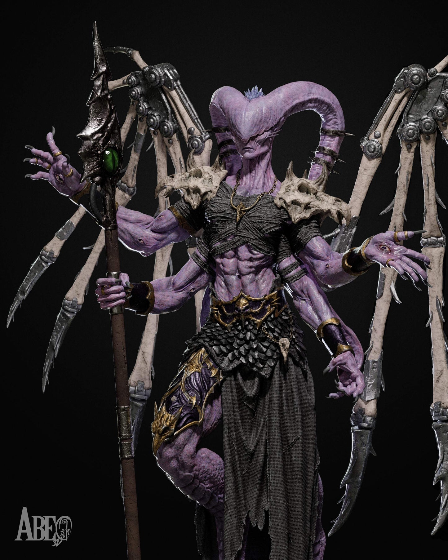 Ninefold Sorcerer Statue 3D-Printed Kit