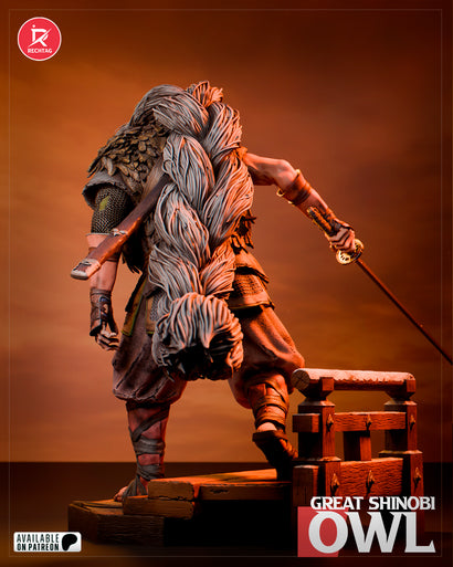Great Shinobi Owl Statue 3D-Printed Kit