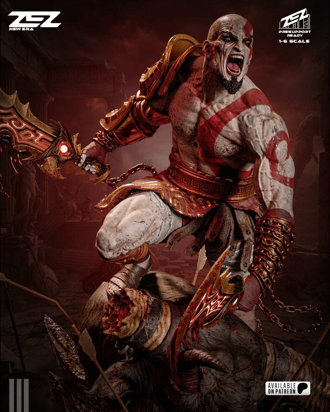 Kratos Statue 3D-Printed Kit