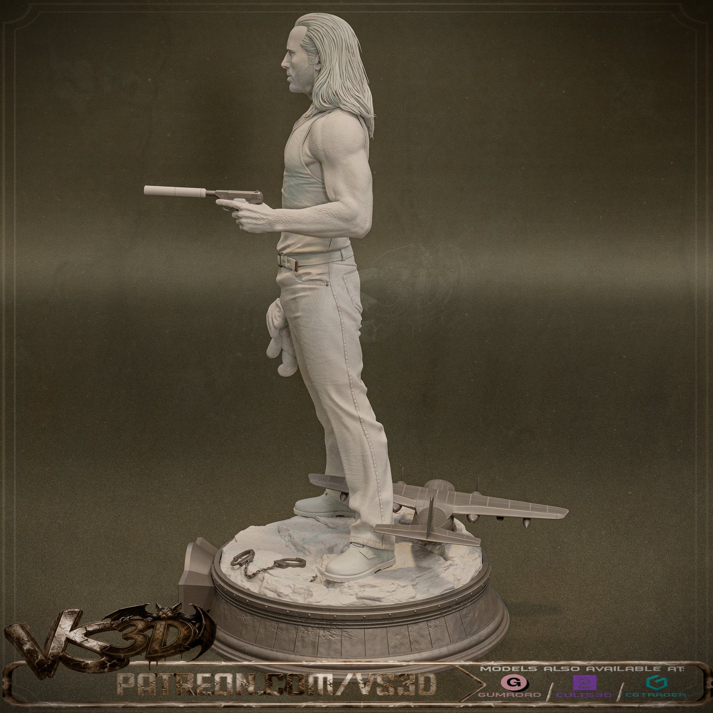 Cameron Poe Con-Air Statue 3D-Printed Kit