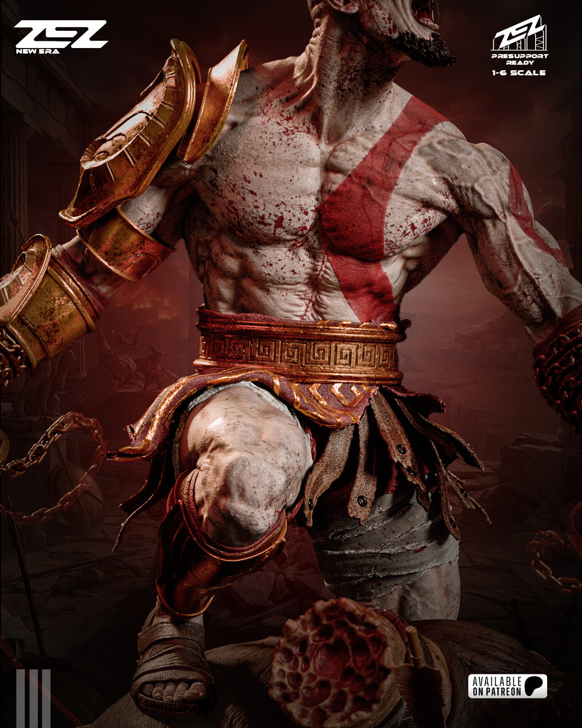 Kratos Statue 3D-Printed Kit