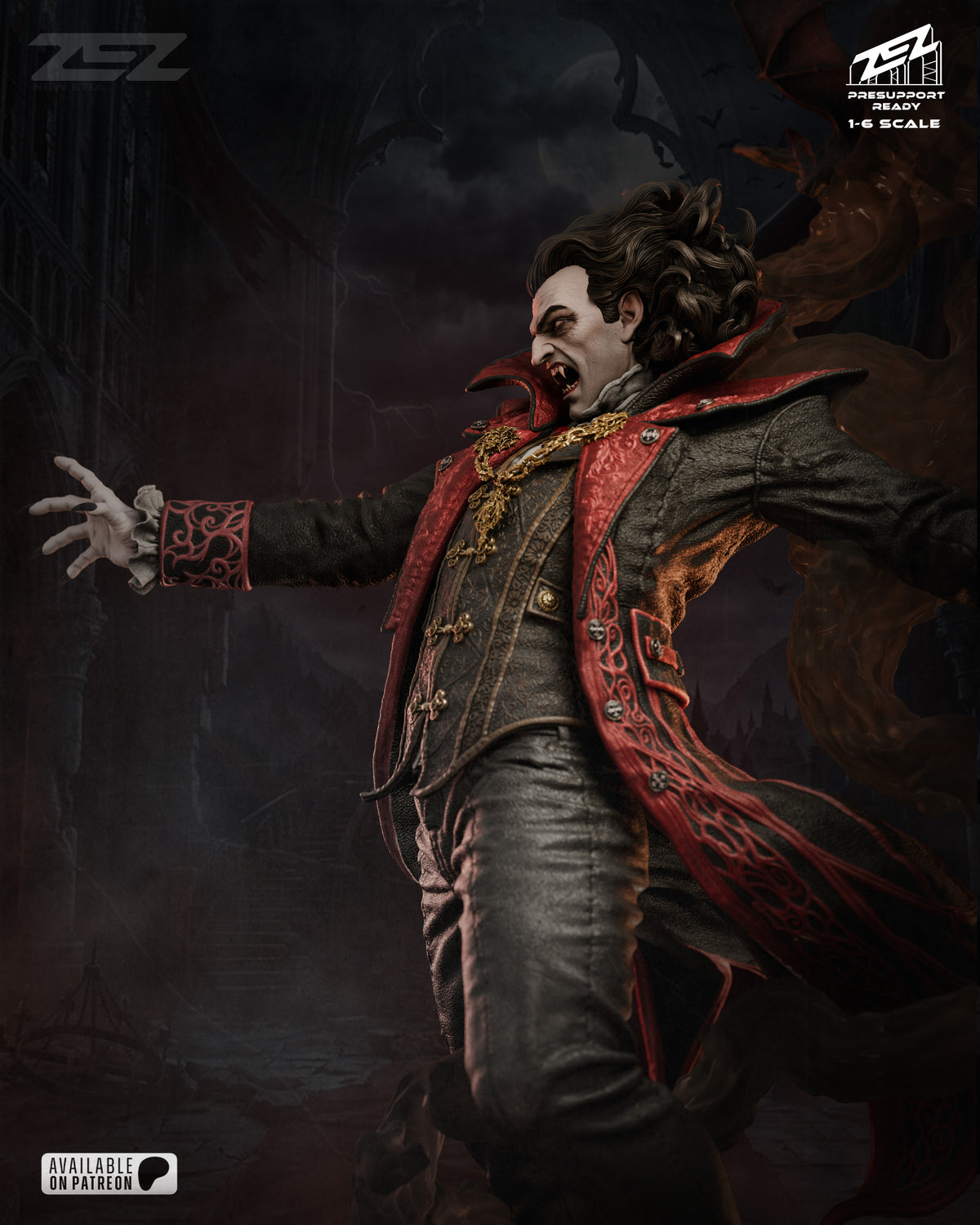 Dracula Statue 3D-Printed Kit