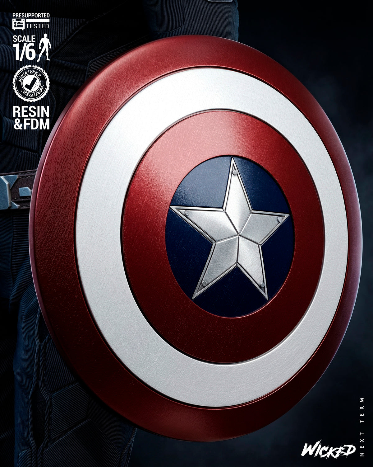 Captain America Statue 3D-Printed Kit