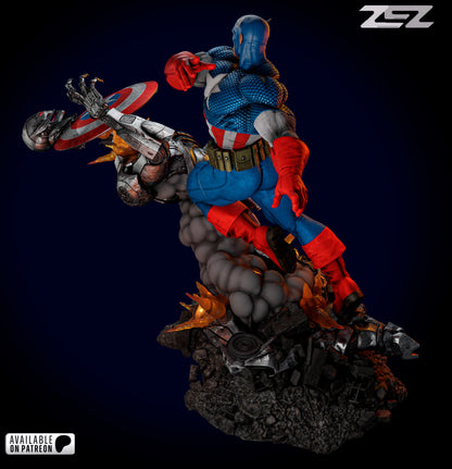 Captain America Statue 3D-Printed Kit