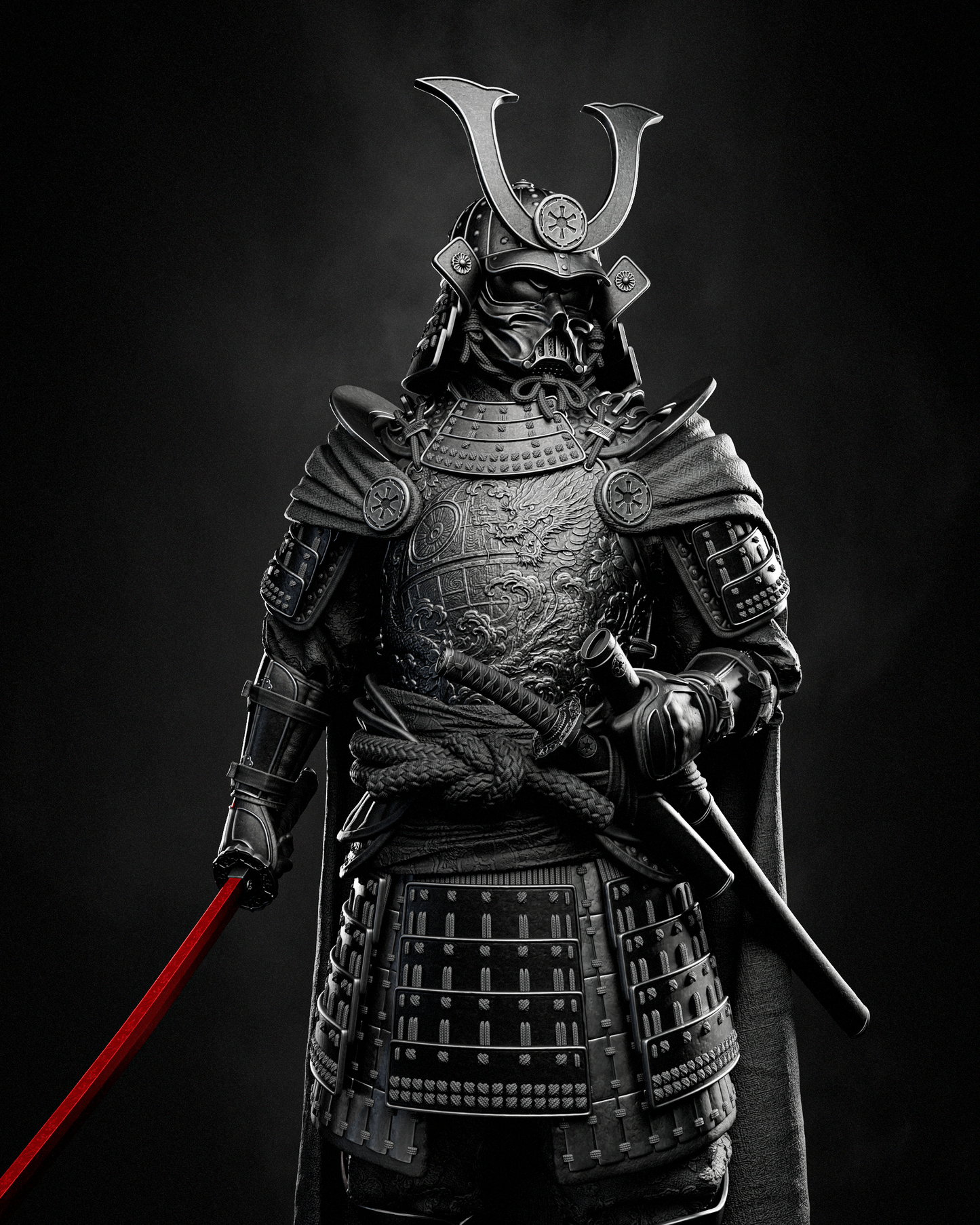 Darth Vader Samurai Statue 3D-Printed Kit