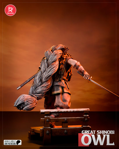 Great Shinobi Owl Statue 3D-Printed Kit
