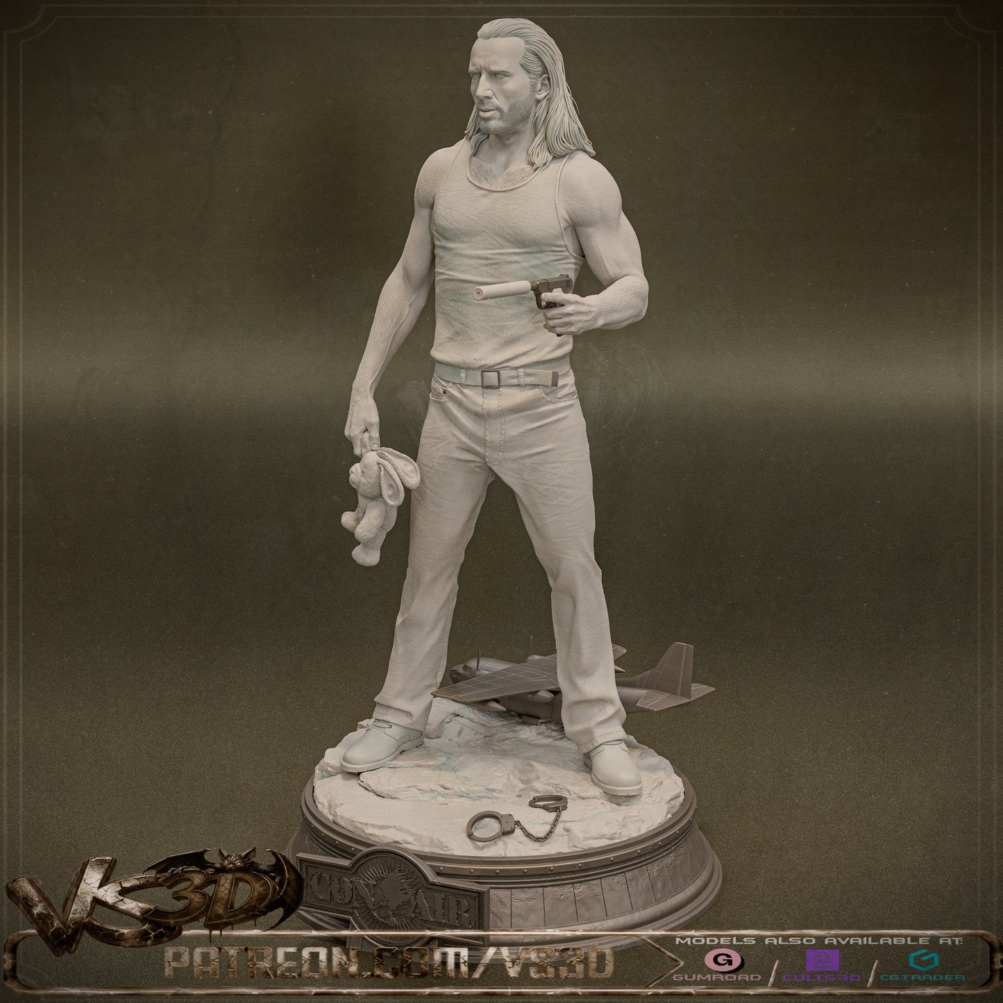 Cameron Poe Con-Air Statue 3D-Printed Kit