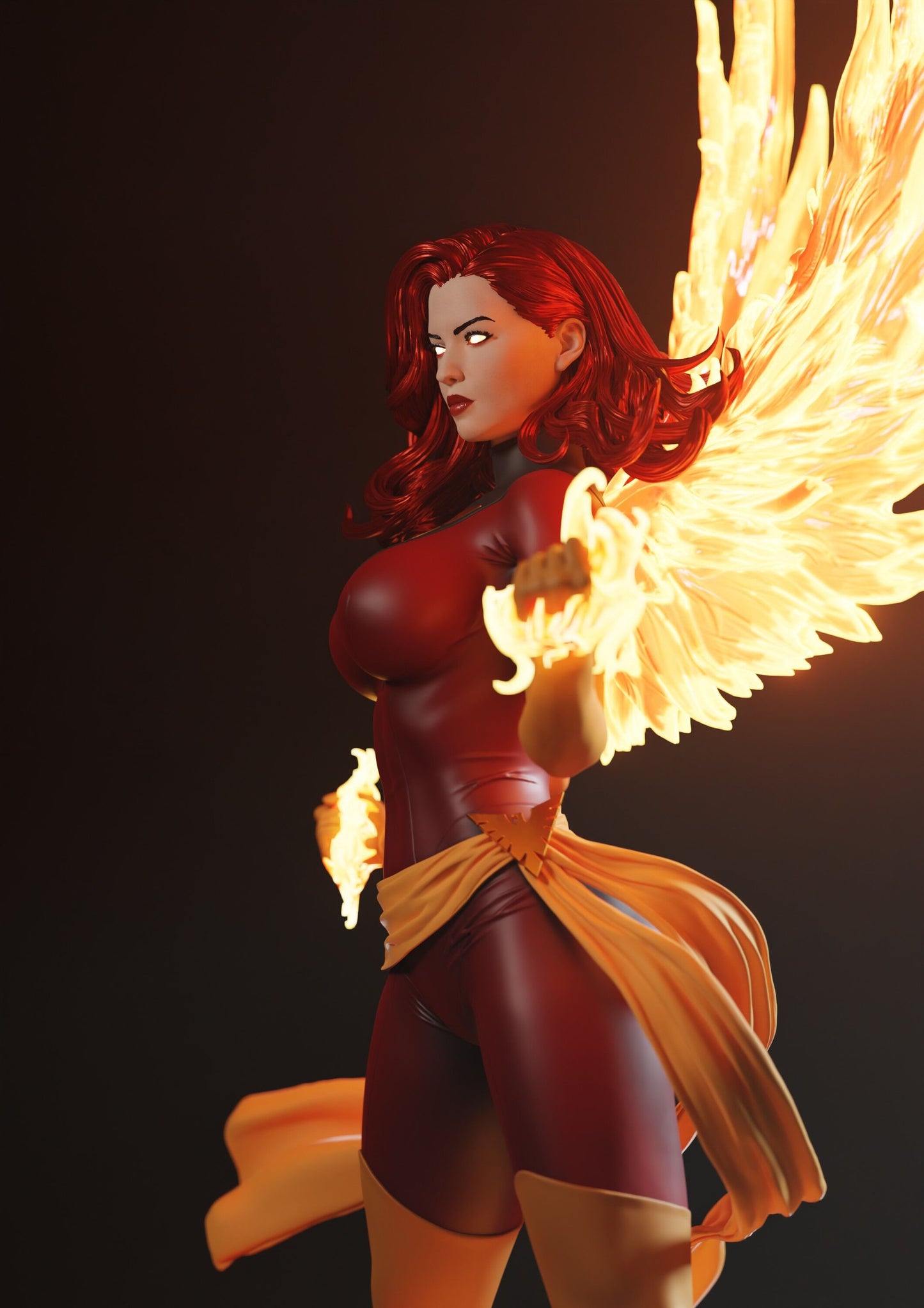 Dark Phoenix Statue 3D-Printed Kit