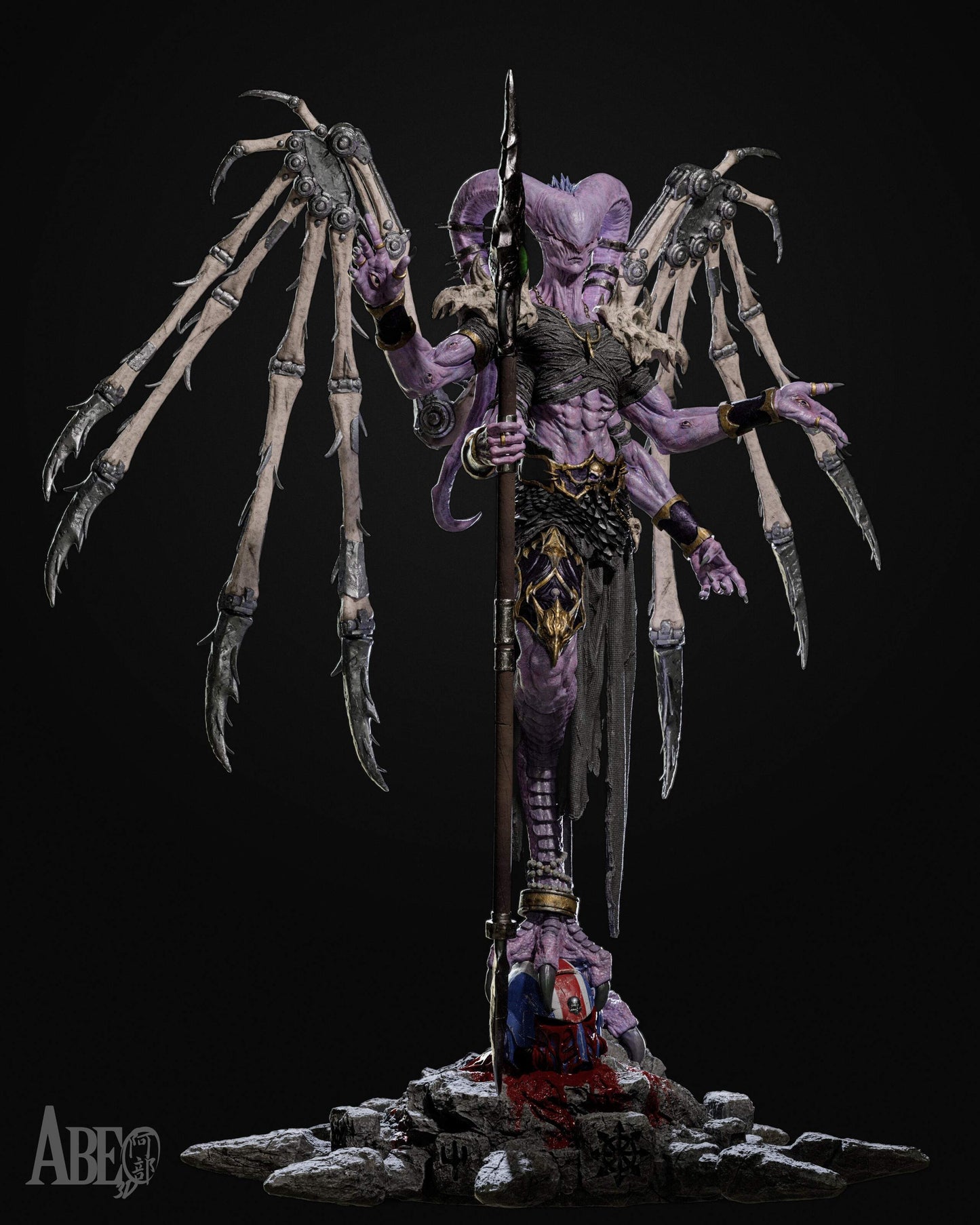 Ninefold Sorcerer Statue 3D-Printed Kit